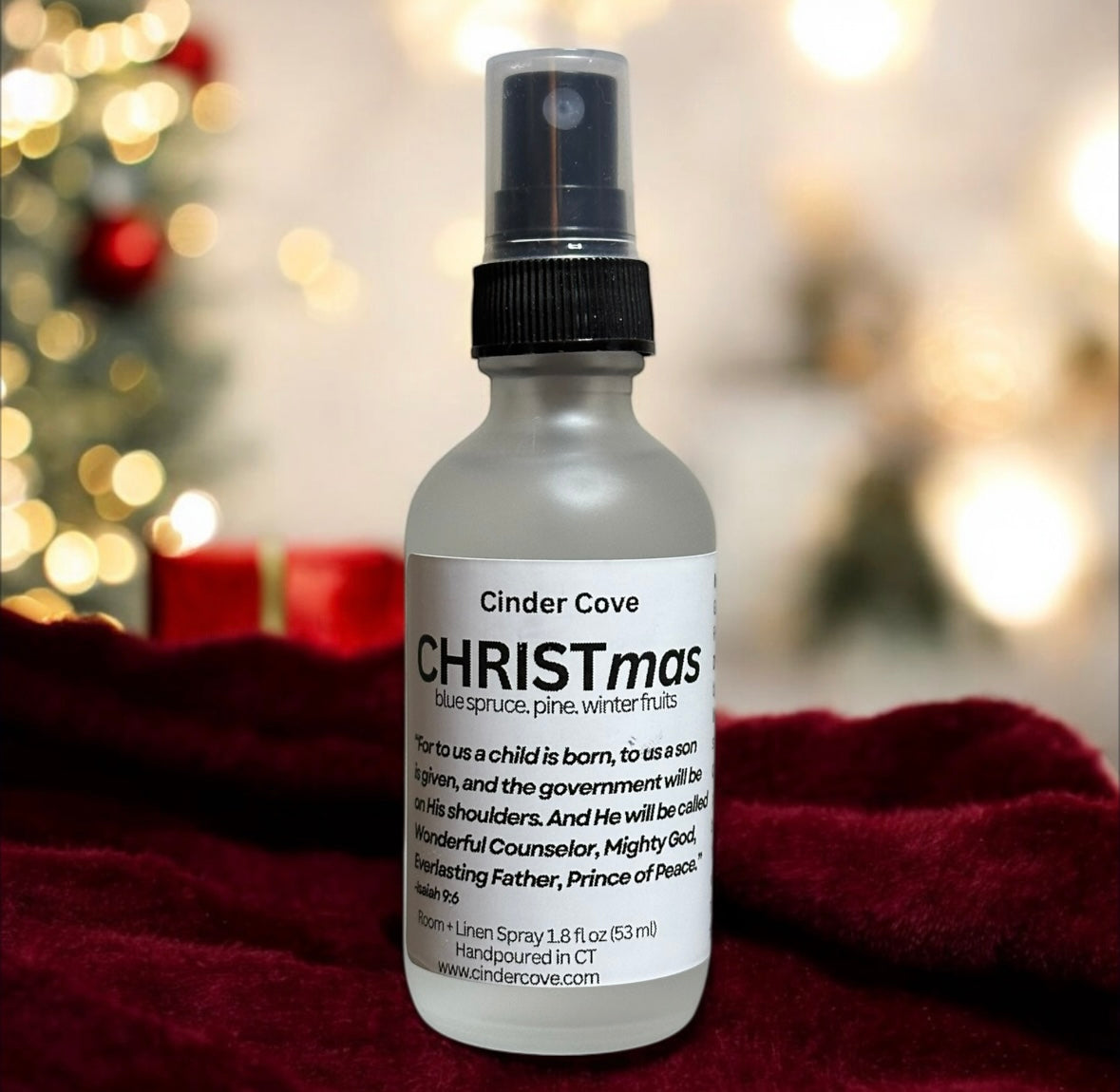 CHRISTmas Room + Linen spray