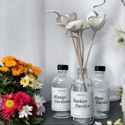 Floral Scented Reed Diffuser With Flowers